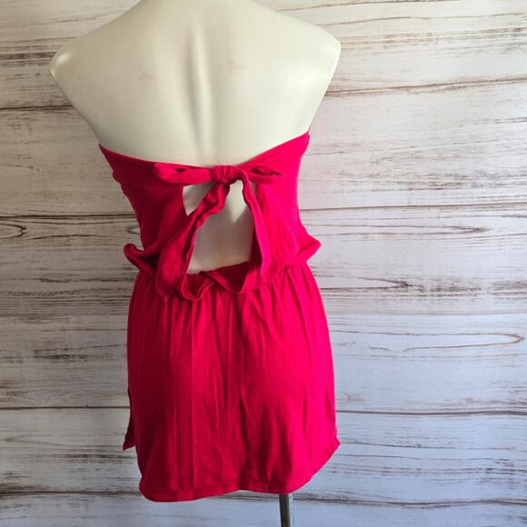 Xhilaration Pink Strapless Jersey Knit Mini Dress sz Small - Picture 2 of 6